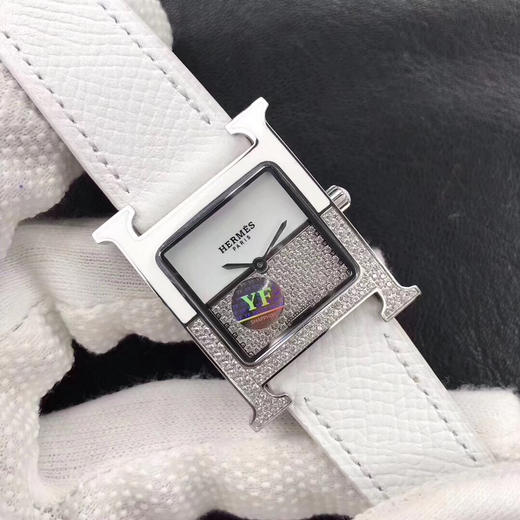 【满天星款】爱马仕 Hermes Heure H Double Jeu 系列腕表。香港DFS环球免税店新款上市。全新的镶嵌技巧及珐琅工艺，搪瓷面表盘 商品图1