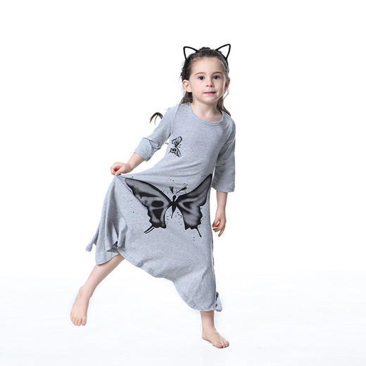 【女童】*裙子夏装大蝴蝶喇叭长裙韩版公主裙 商品图4