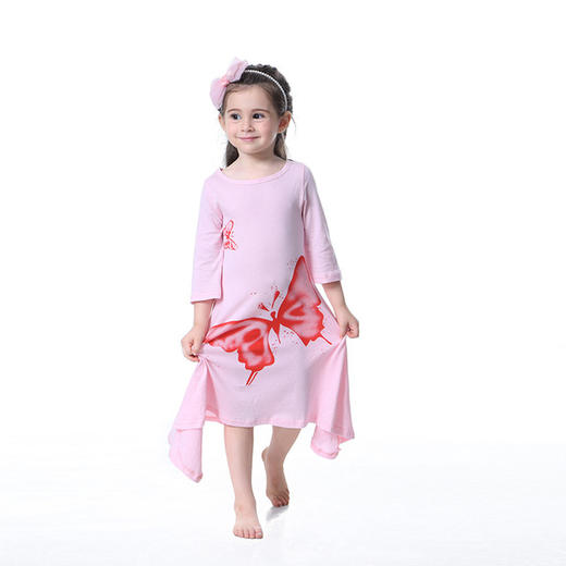 【女童】*裙子夏装大蝴蝶喇叭长裙韩版公主裙 商品图5