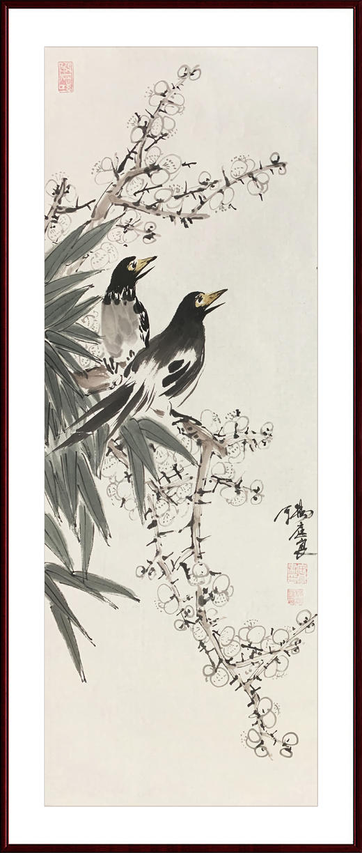 杨庭良-真迹- 国画喜鹊《喜上眉梢》 办公室 书房  玄关 商品图1