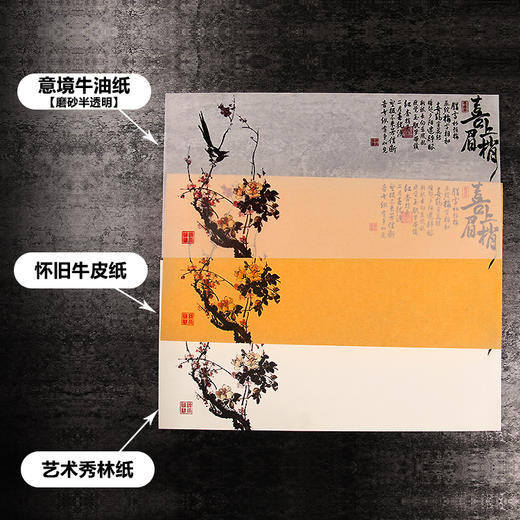 【图案23】全原创艺术纸24种图案/每包50张/每种图案三种纸质/玻璃磨砂意境纸/秀林艺术纸/怀旧牛皮纸全都有！ 商品图1