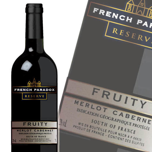 茗酊古堡-梅洛卡本内红葡萄酒 French Paradox Fruity Cabernet Merlot 750ml 商品图0