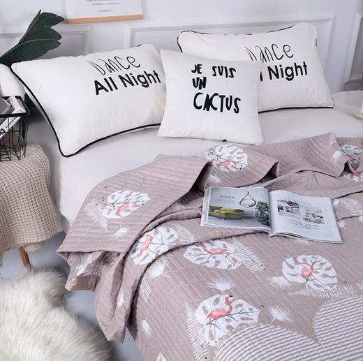 【床上用品】。火烈鸟夏凉被印花绗缝双人被子夏被空调被可水洗家纺夏被 商品图3