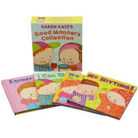 Good Manners 精装翻翻书 宝宝礼仪英文原版绘本 Karen Katz 盒装卡伦卡茨 No Hitting biting excuse me I Can Share 社交生活习惯礼貌书