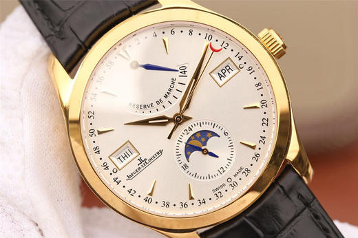 N积家大师系列Q151242A，chaoji复刻机械腕表。 汇集动力 星期 月份 月相 功能同正品一致 超薄表径41×11mm 双卜蓝宝石镜面 原装折叠扣 商品图3