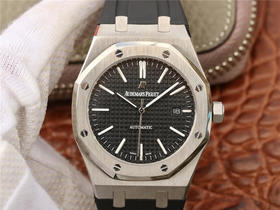 爱彼皇家橡树15400橡胶系列，搭载订制版超薄9015改Cal．3120全自动机芯，原版ap格子纹表盘，双面蓝宝石玻璃，进口橡胶表带，原装折叠表扣，佩戴舒适柔软 使用寿命更长