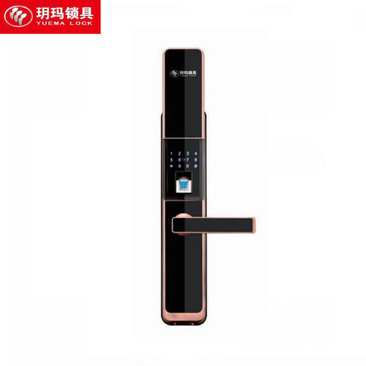 玥玛-FP1023无锁体滑盖咖啡红指纹密码刷卡锁 商品图0