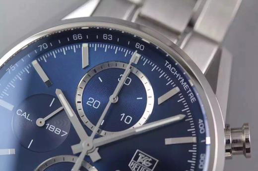 V6豪雅CARRERA CALIBRE 1887计算时码表(直径41毫米)这款优雅的腕表以最初的CARRERA 41毫米进口一比一1887全自动机械配有精准 商品图4