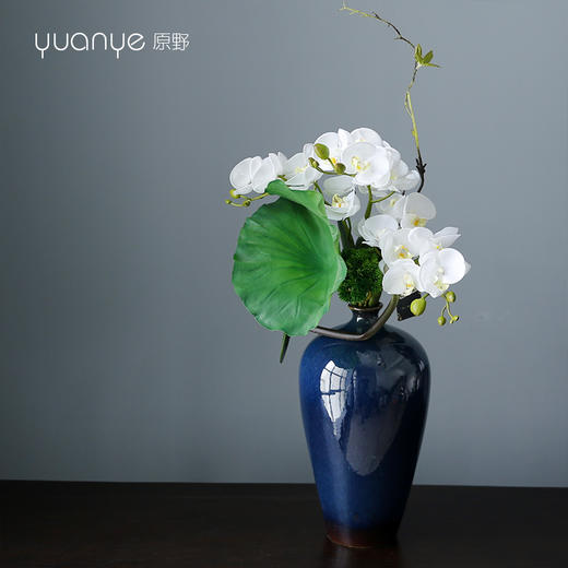 原野简约中式仿真花艺艺术插花假花商场会所酒店客厅装饰花摆件 商品图1