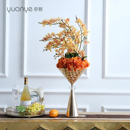 原野自然轻奢兰花套装仿真花假花装饰花艺客厅餐桌电视柜玄关摆件 商品图3