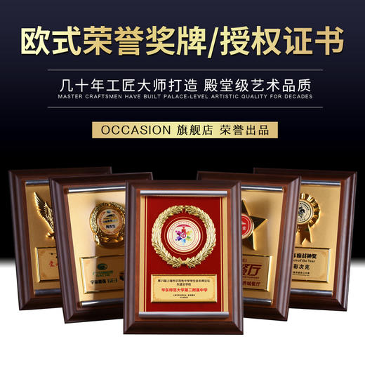 荣誉牌匾退伍军人纪念品企业表彰木托奖牌代理商授权牌定制资格证 商品图0