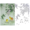 竖幅工笔动物白描底稿-李保山-小鸡雏《花蔓宜阳春》-多种白描尺寸可选-EL20 商品缩略图0