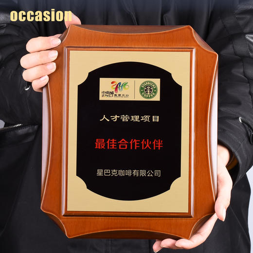 奖牌定制定做木质钢琴漆牌匾比赛荣誉证书金属加盟授权牌聘书制作 商品图2