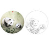 工笔动物白描底稿-李保山-熊猫小品《携子觅食图》-多种白描尺寸可选-EL13 商品缩略图0