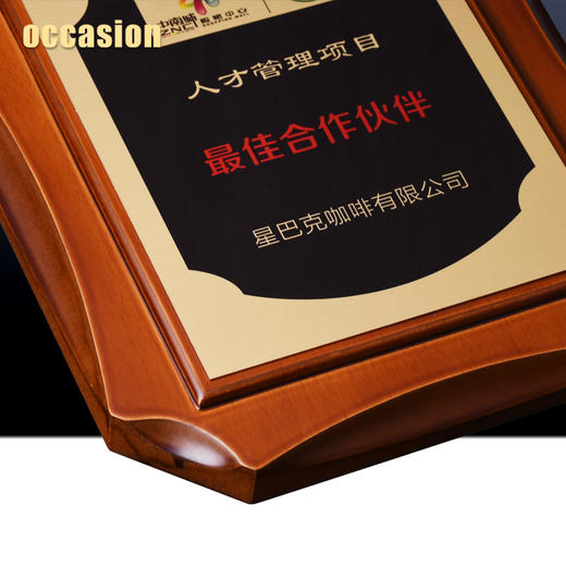奖牌定制定做木质钢琴漆牌匾比赛荣誉证书金属加盟授权牌聘书制作 商品图3