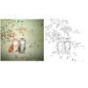 工笔动物白描底稿-李保山-猫《山丁子》-斗方小品册页-多种白描尺寸可选-EL26 商品缩略图0