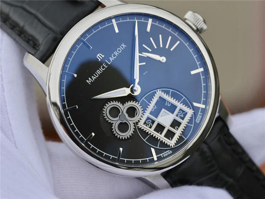 AM出品——MAURICE LACROIX 艾美匠心系列方秒轮神秘时间腕表——MP7158-SS001-901-1 正品开模！男士腕表，皮表带，密底 商品图7