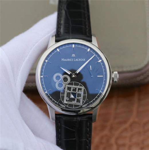 AM出品——MAURICE LACROIX 艾美匠心系列方秒轮神秘时间腕表——MP7158-SS001-901-1 正品开模！男士腕表，皮表带，密底 商品图1