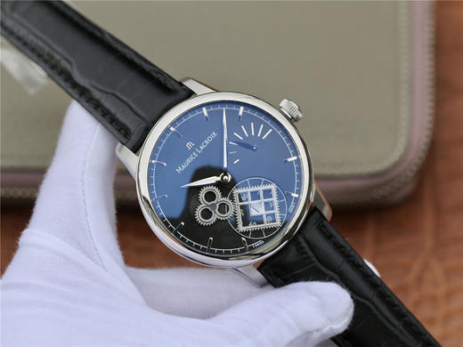 AM出品——MAURICE LACROIX 艾美匠心系列方秒轮神秘时间腕表——MP7158-SS001-901-1 正品开模！男士腕表，皮表带，密底 商品图2