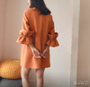 AtelierMissLu / Paola-加州橘袖口趣味褶皱连身裙 商品缩略图4