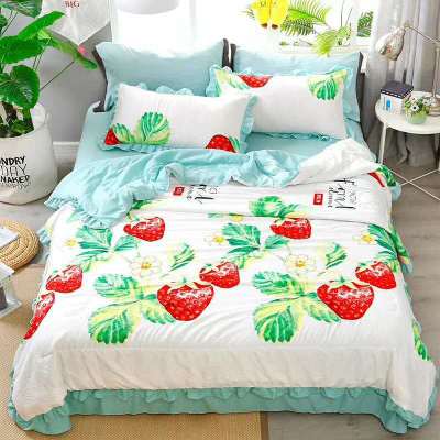 荷叶边夏被四件套夏被花边空调被