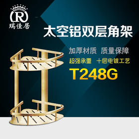 瑞佳居 太空铝双层角架（T248G金）