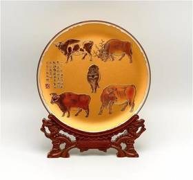 雅琅晶 五牛图创意礼品