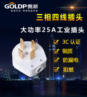 贵派 三相四线插头 25A