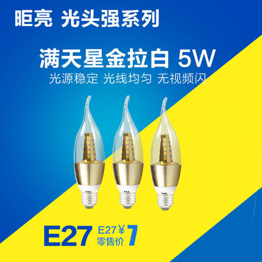 昛亮 满天星 E27 5W 金拉白 商品图0