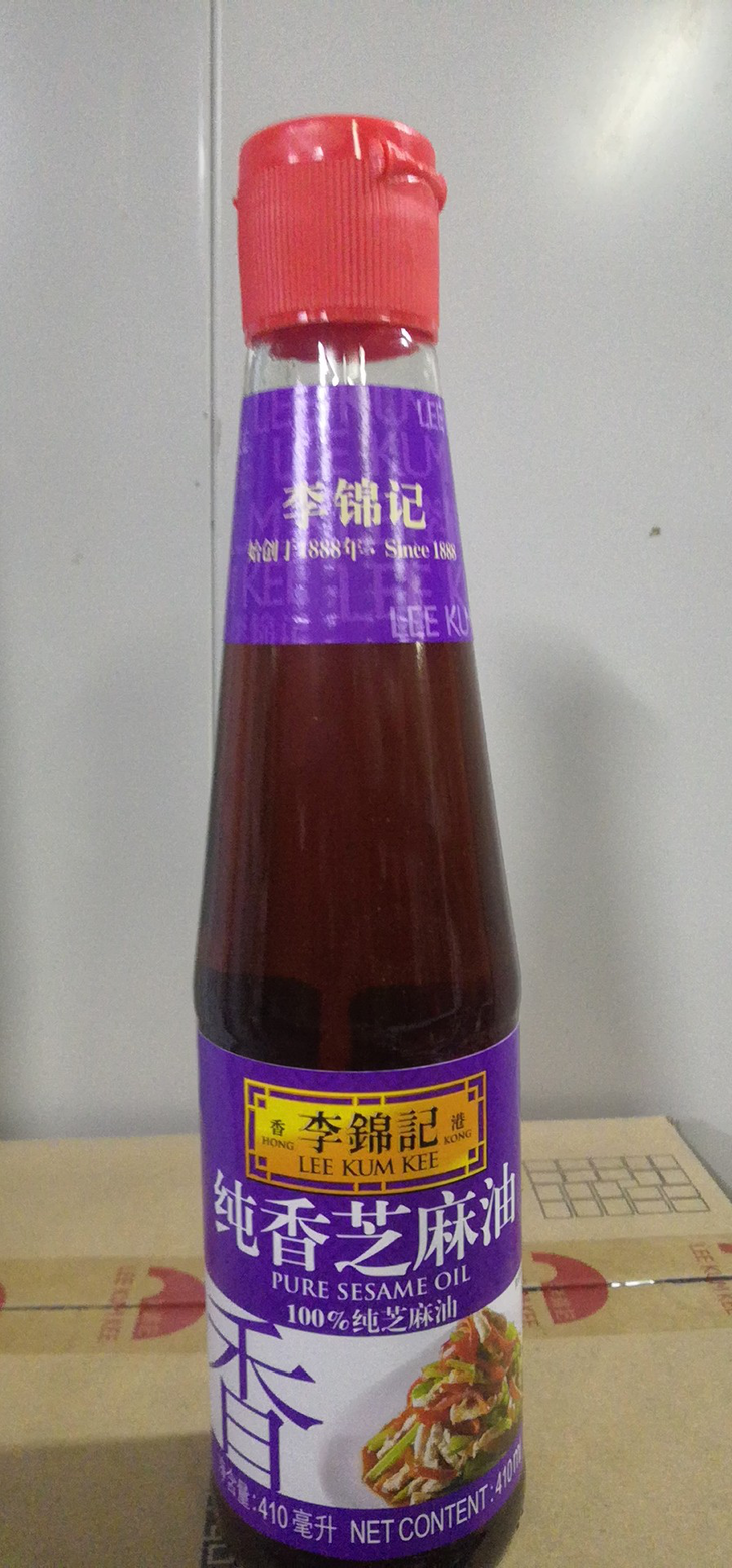 李锦记纯香芝麻油瓶410ml