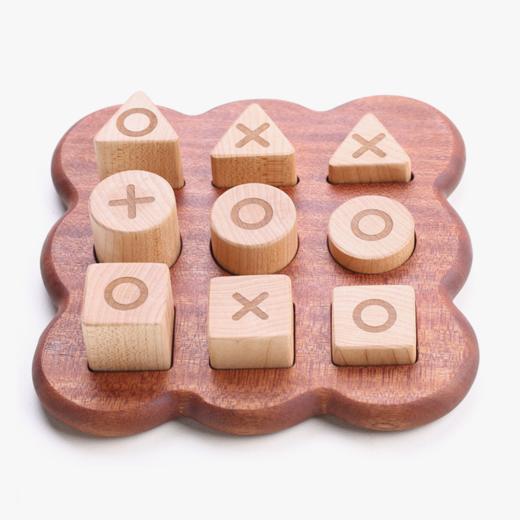 【1岁半+】墨小小 纯手工打磨 几何形状配对认知积木玩具 宝宝早教木质拼装 商品图0