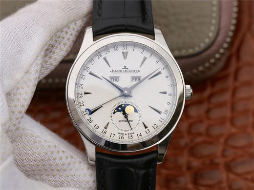 积家全月相大师系列。所以功能及外观均与原版一致,男士腕表，皮表带，自动机械机芯，透底。 商品图1