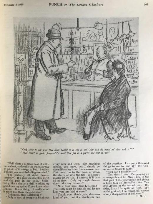 1939年 英国讽刺漫画杂志《笨拙》 配大量插图 漆面精装大16开 商品图7