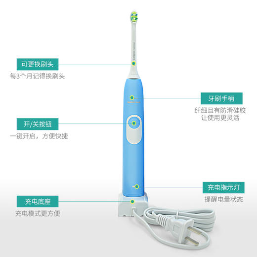 飞利浦sonicare 青春系列声波震动牙刷HX6284 商品图1