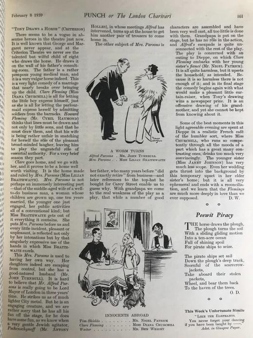 1939年 英国讽刺漫画杂志《笨拙》 配大量插图 漆面精装大16开 商品图9