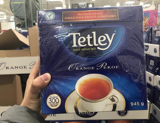 Tetley（泰特）橙黄白毫茶 英式红茶 独立茶包（300包/盒 945g）温哥华直邮 商品图0
