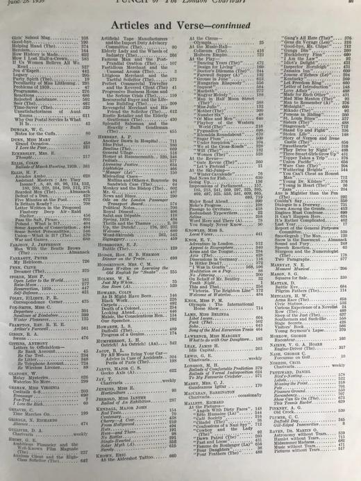 1939年 英国讽刺漫画杂志《笨拙》 配大量插图 漆面精装大16开 商品图4