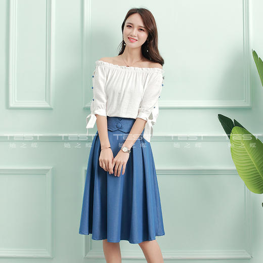 夏尚新流行甜美小清新半身裙两件套4920015她之蝶2019 商品图0