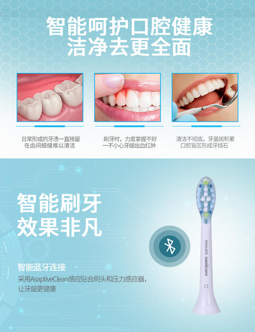 飞利浦Sonicare DiamondClean Smart钻石亮白智能系列声波震动牙刷HX9984 商品图1
