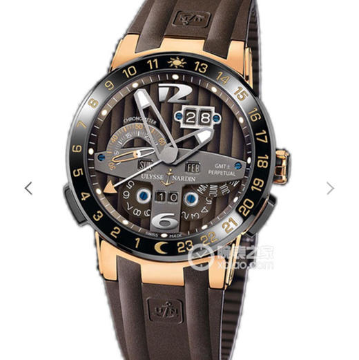 TWA雅典航海世家 El Toro/Black Toro万年历腕表 复刻天文台认证机芯:UN-32自动上链机芯，专利双窗口大日历，表壳材质:316L钢/陶瓷圈口/陶瓷按钮/陶瓷表冠 商品图0