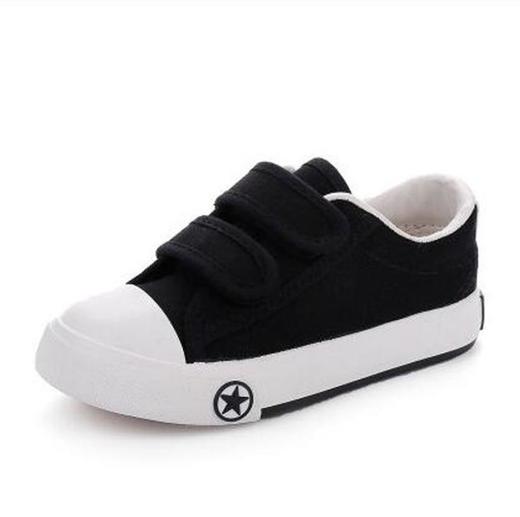 【童鞋】。男女童鞋儿童帆布鞋宝宝球鞋白色布鞋休闲运动鞋魔术贴 商品图3