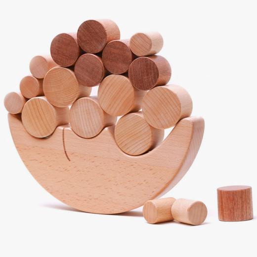 【3岁+】墨小小 纯手工打磨 月亮平衡 积木玩具 商品图0