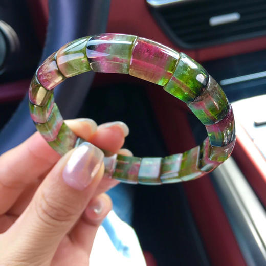经典红蓝绿三色西瓜碧玺高贵镯型手牌 商品图2