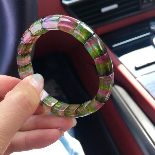 经典红蓝绿三色西瓜碧玺高贵镯型手牌 商品图5
