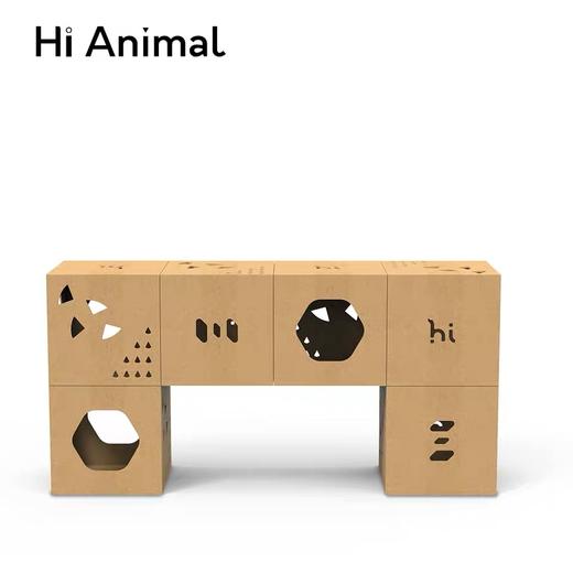 Hi Animal 迷宫·box 升级款瓦楞纸猫窝城堡隧道爬架 猫咪屋用品DIY 商品图2
