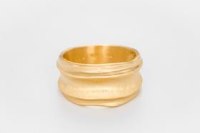 NUDE AND MIRROR GOLD RING 54