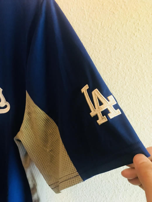 LA现货 抖主同款 Dodgers道奇队 开衫宽松球衣 棒球T恤衫 商品图5