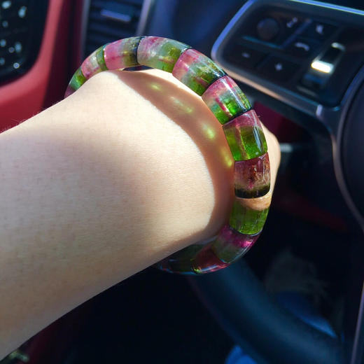 经典红蓝绿三色西瓜碧玺高贵镯型手牌 商品图6