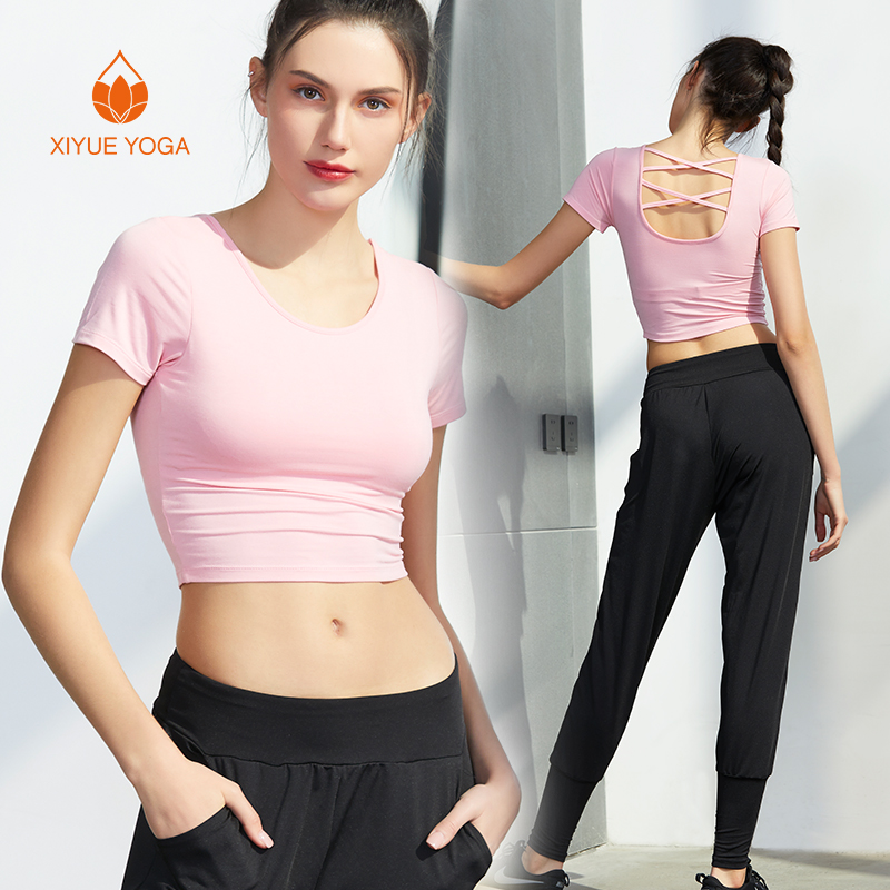 2019春夏运动套装女瑜伽服跑步健身女后背交叉09005+09008