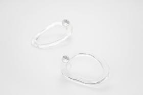 The translucent pear earrings